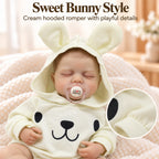 TOLIKE 18-Inch Sleeping Reborn Baby Doll in Bunny Hooded Romper