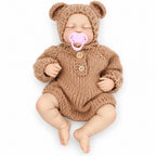 TOLIKE 18-Inch Sleeping Reborn Baby Doll in Knit Bear Outfit